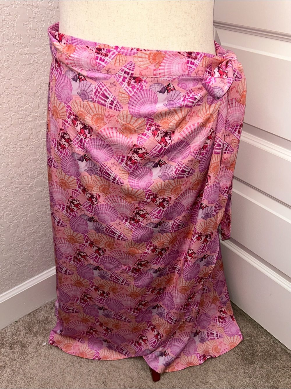 Guy Harvey Shell Print Full Wrap Maxi Skirt